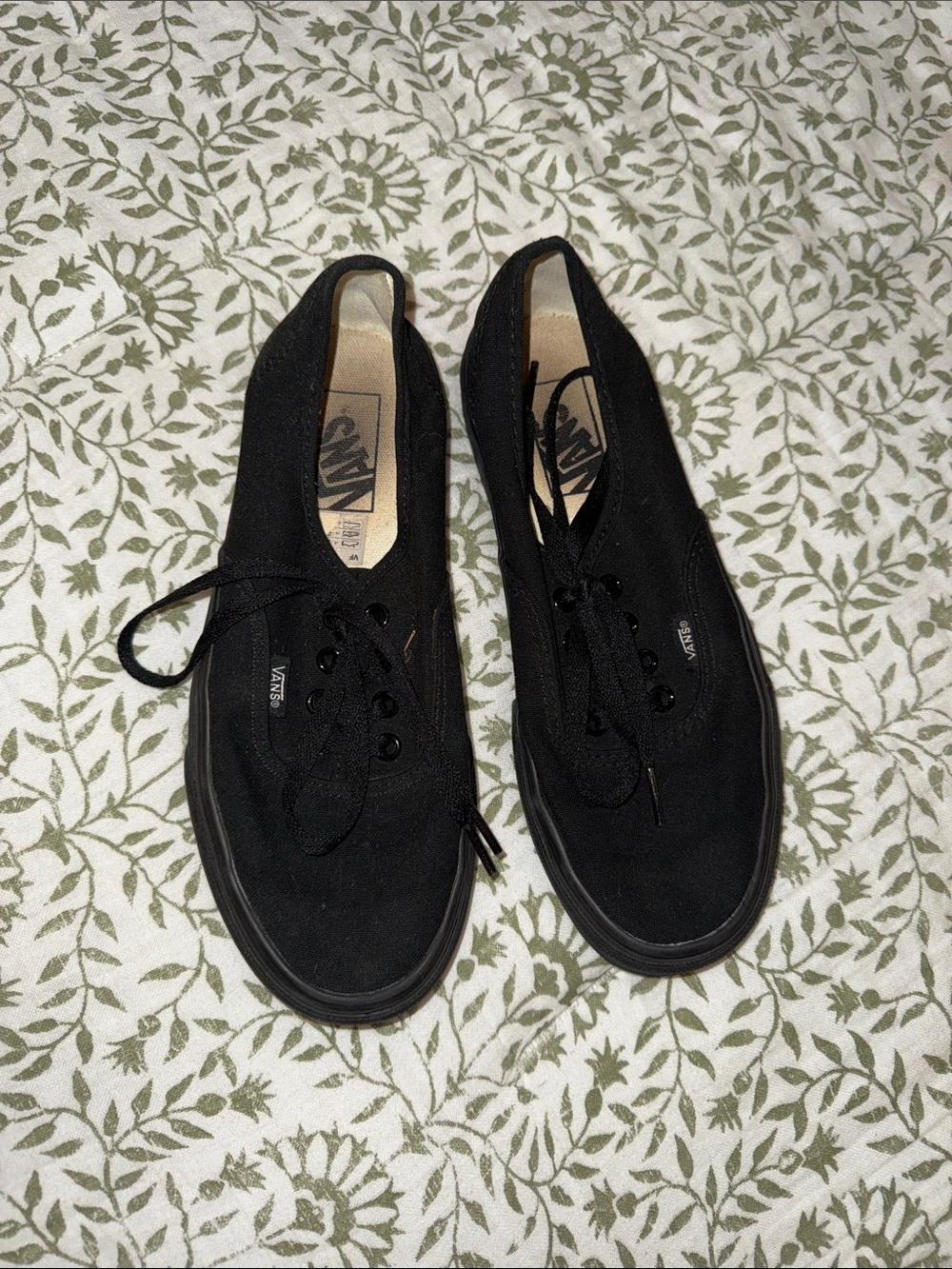 Vans Black Low-Top Canvas Sneakers